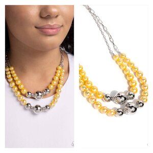 Ballroom Balance Yellow Necklace